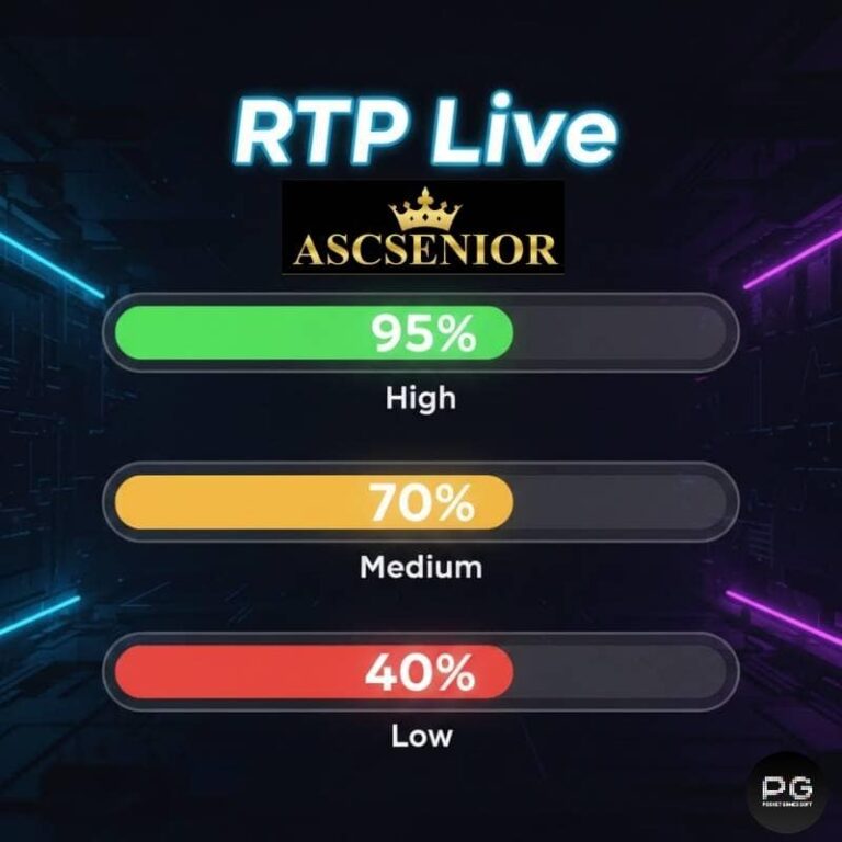 กราฟิกแสดงแถบสีเปอร์เซ็นต์ RTP Live สีเขียว เหลือง แดง วิธีเลือกเกมแตกง่าย